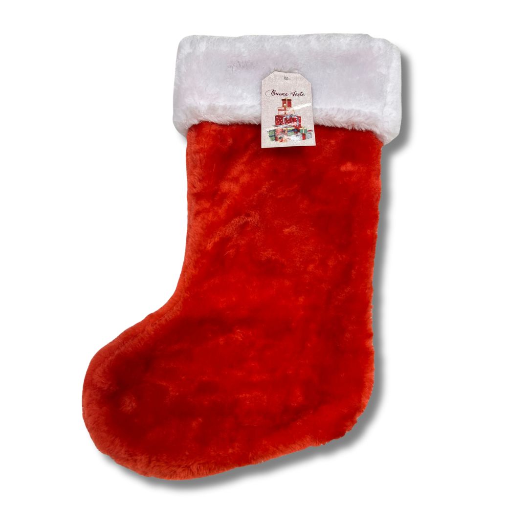 CALZA DELLA BEFANA - Calza Tradizionale in Peluche 40x25cm