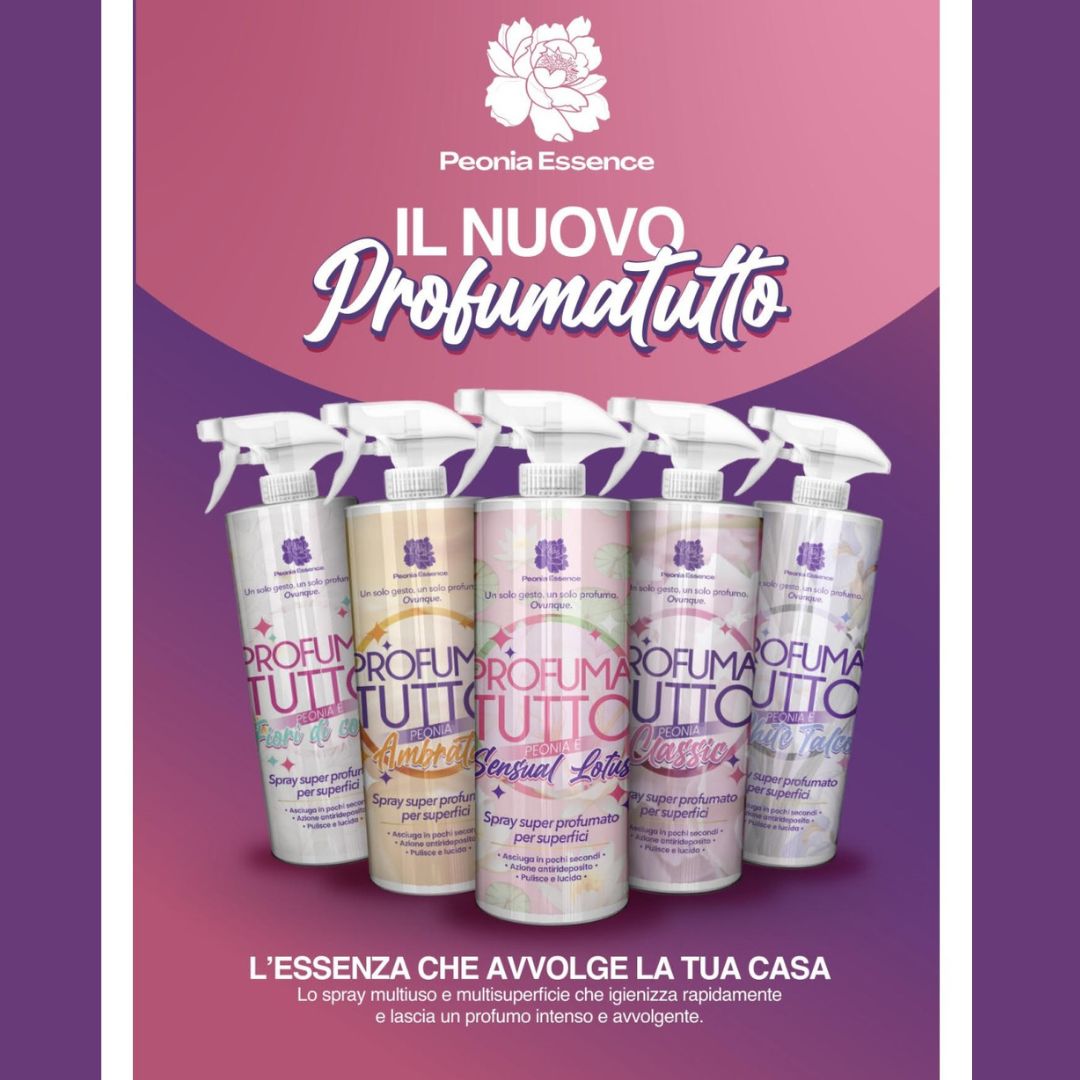 PEONIA ESSENCE PROFUMATUTTO – Peonia e White Talco 480ml