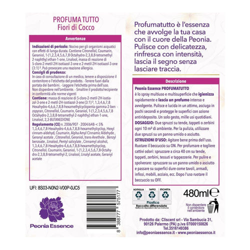 PEONIA ESSENCE PROFUMATUTTO – Peonia e Sensual Lotus 480ml