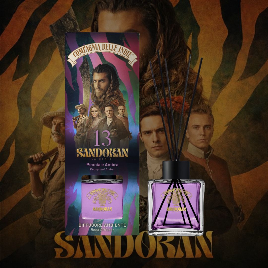 COMPAGNIA DELLE INDIE SANDOKAN | Diffusore Ambiente 13 - Peonia e Ambra 100ml