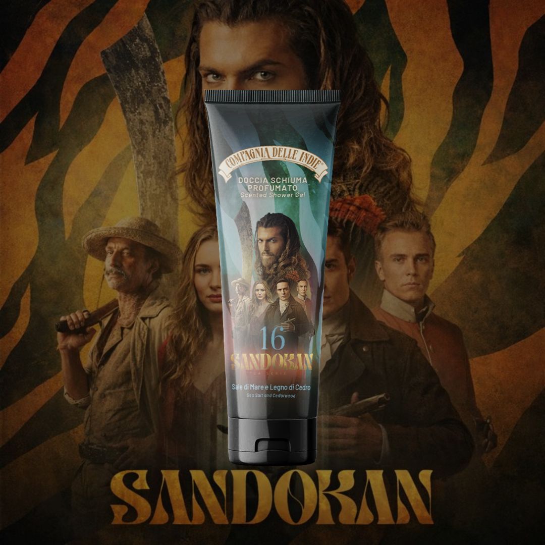 COMPAGNIA DELLE INDIE SANDOKAN | Doccia Schiuma 16 - Sale di Mare e Legno di Cedro 250ml