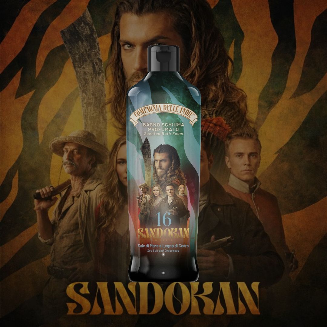 COMPAGNIA DELLE INDIE SANDOKAN | Bagno Schiuma 16 - Sale di Mare e Legno di Cedro 500ml