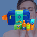 IDC INSTITUTTE BEAUTY KIT UOMO | Shower Gel 120ml + Detergente Viso 100ml + Lozione Dopobarba 100ml + Asciugamano + Pochette - Liquidò