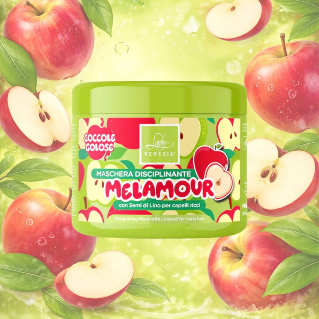 LADY VENEZIA MELAMOUR | Maschera Disciplinante per Capelli Ricci con Olio di Semi di Lino 500ML