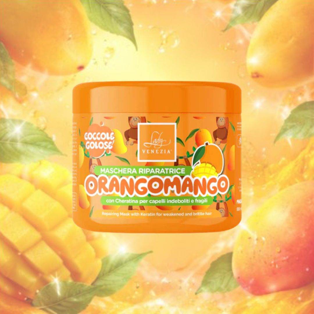 LADY VENEZIA ORANGOMANGO | Maschera Riparatrice per Capelli Indeboliti e Fragili con Cheratina 500ML