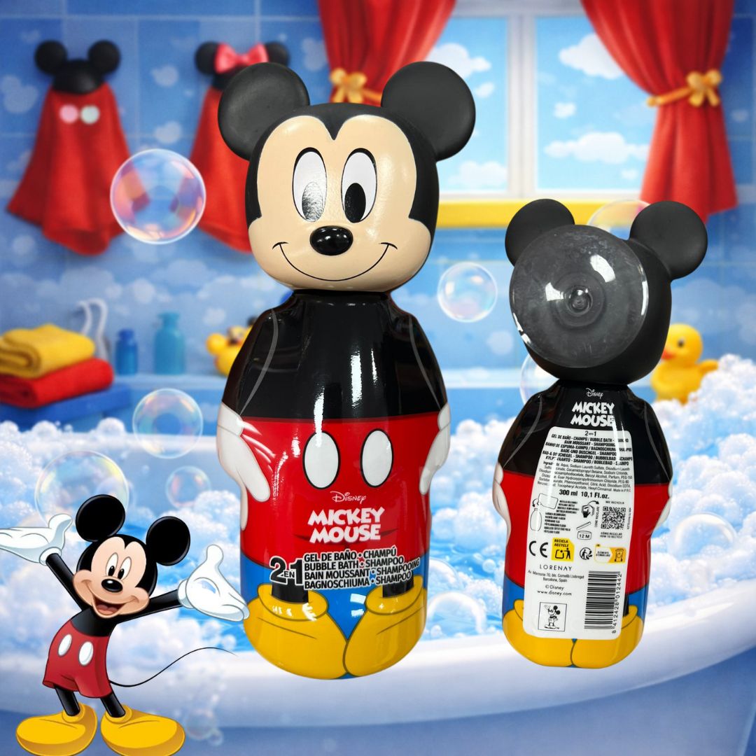 DISNEY TOPOLINO - 2in1 Shampoo & BagnoSchiuma 3D con Ventosa 300ml