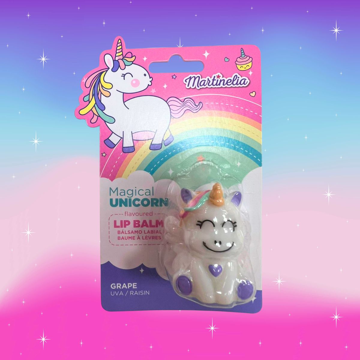 MARTINELIA MAGICAL UNICORN 3D - Balsamo Labbra Ciliegia & Uva