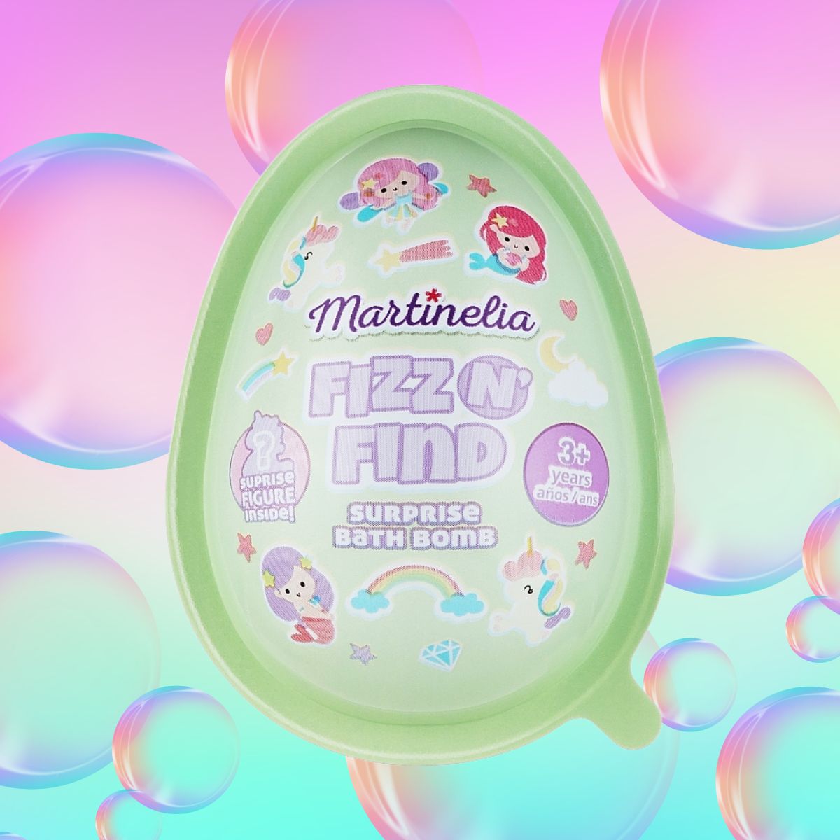 MARTINELIA FIZZ’N FIND – Bombe da Bagno Effervescenti “Egg” con Sorpresa 150g
