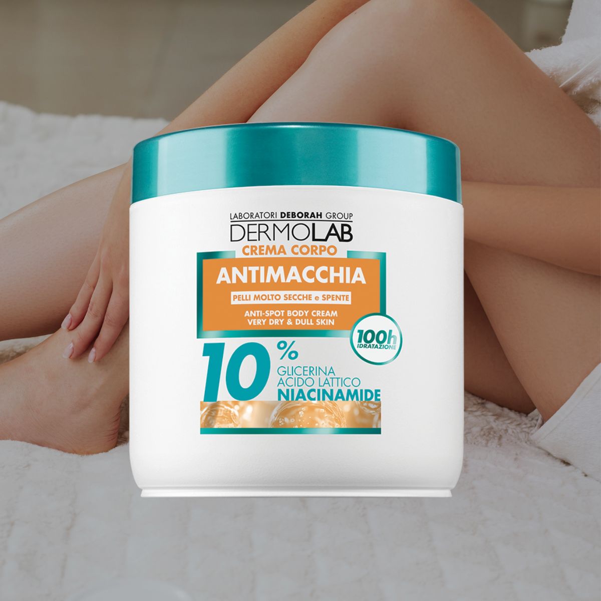 DERMOLAB Crema Corpo Antimacchia 400ml | Illuminante 100h