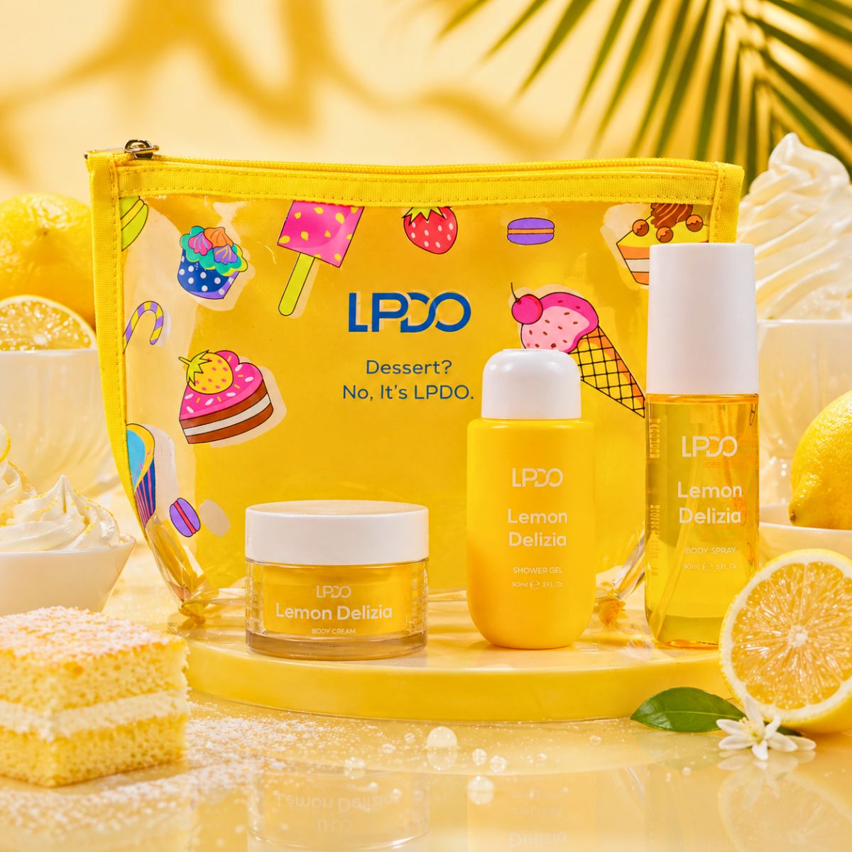 LPDO SUMMER KIT LEMON DELIZIA - Body Spray 90ml + Shower Gel 90ml + Body Cream 50ml
