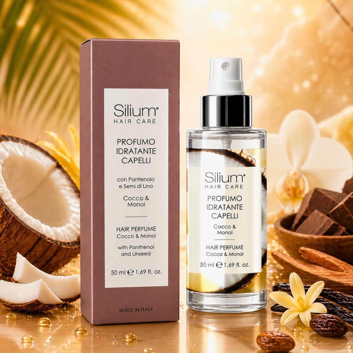 SILIUM PROFUMO IDRATANTE CAPELLI - Cocco & Monoi 50ml