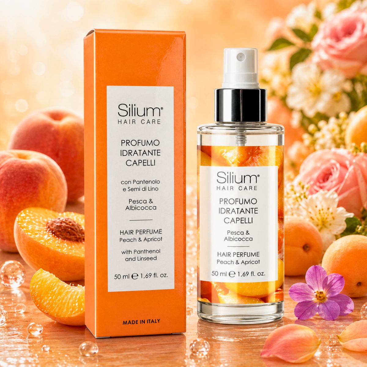 SILIUM PROFUMO IDRATANTE CAPELLI - Pesca & Albicocca 50ml