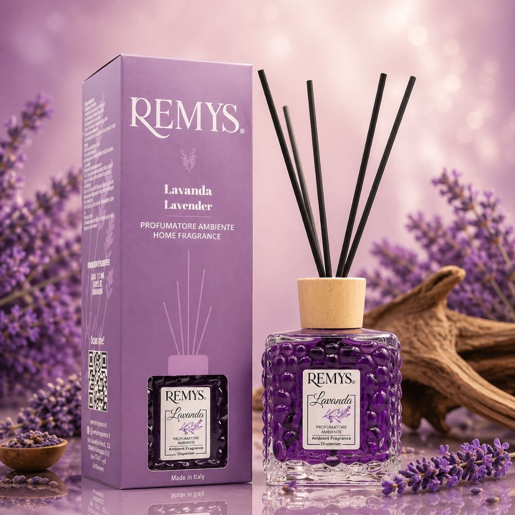 REMYS LAVANDA - Diffusore di Profumo per Ambiente con Bastoncini 250/500ml