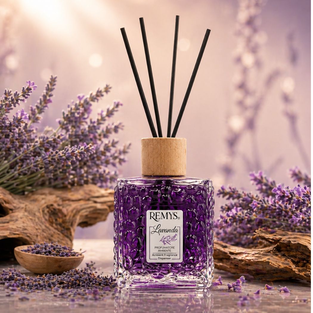REMYS LAVANDA - Diffusore di Profumo per Ambiente con Bastoncini 250/500ml