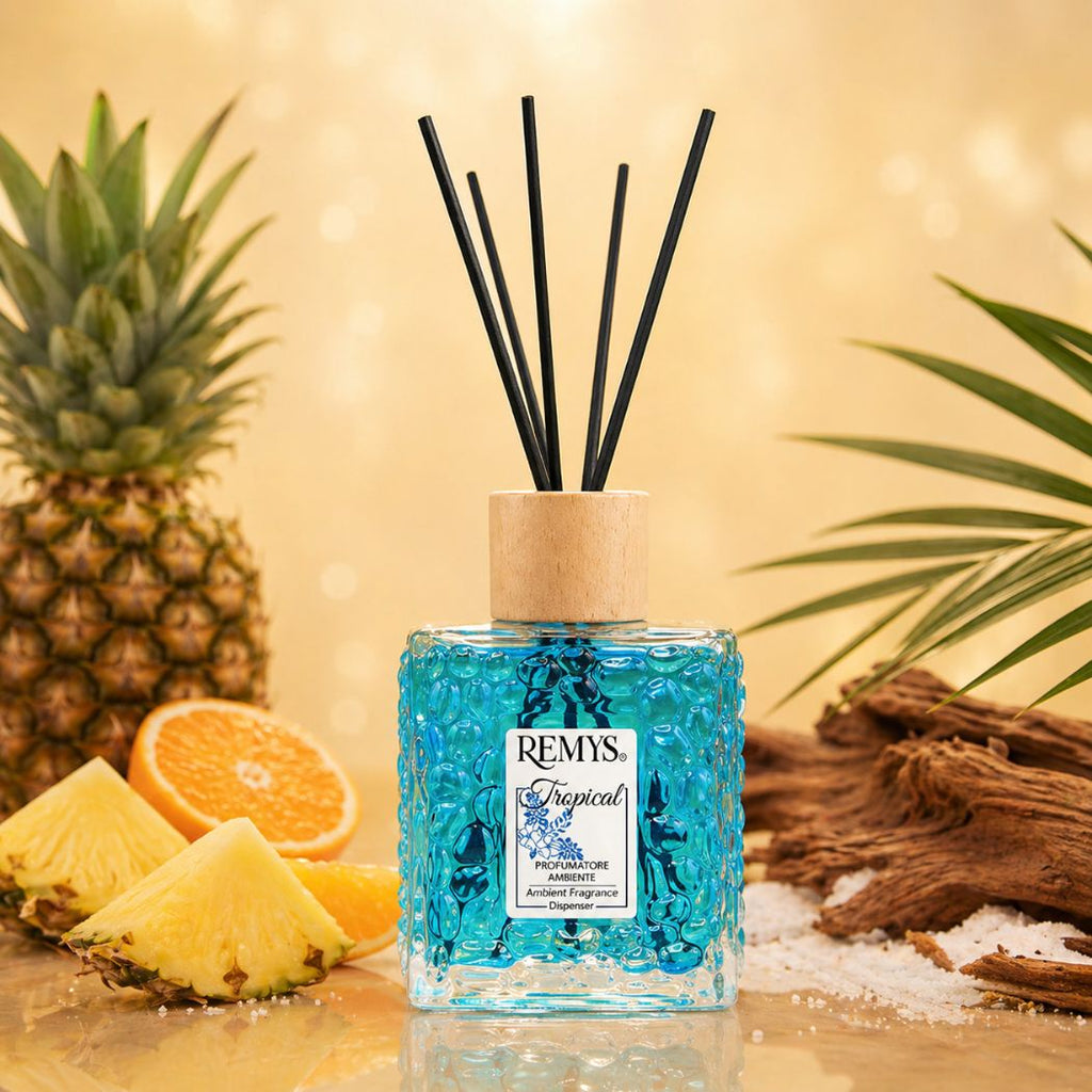 REMYS TROPICAL - Diffusore di Profumo per Ambiente con Bastoncini 250/500ml