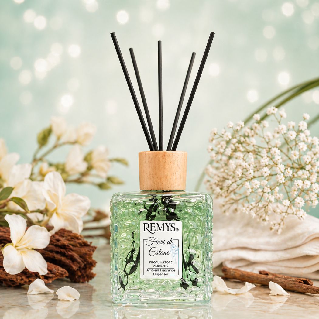 REMYS FIORI DI COTONE - Diffusore di Profumo per Ambiente con Bastoncini 250/500ml