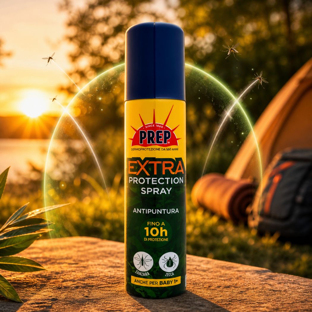 PREP SPRAY EXTRA PROTEZIONE - Anti Puntura ,Protezione Insetti Fino a 10 Ore 100ml