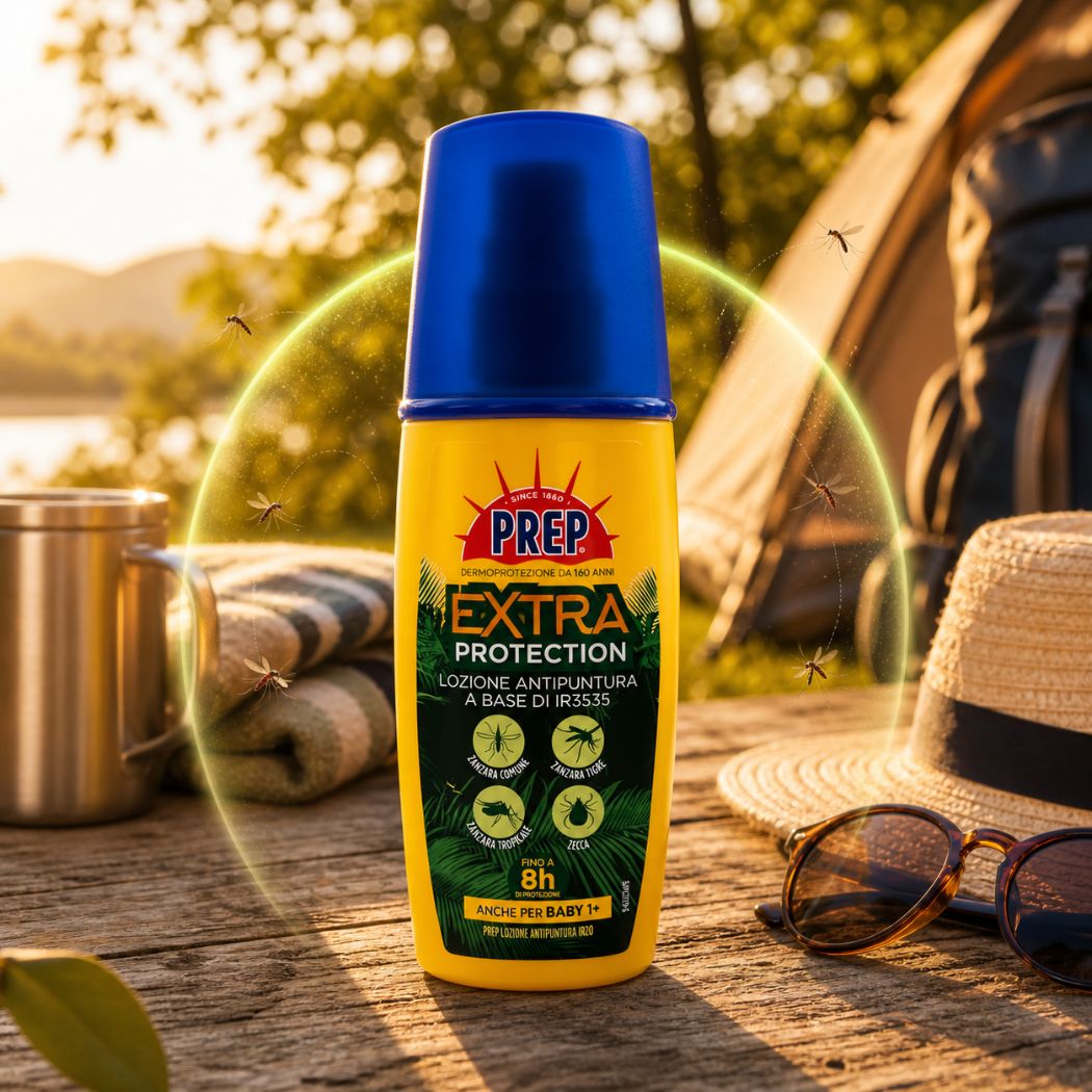 PREP LOZIONE EXTRA PROTEZIONE - Anti Puntura ,Protezione Insetti Fino a 8 Ore 100ml