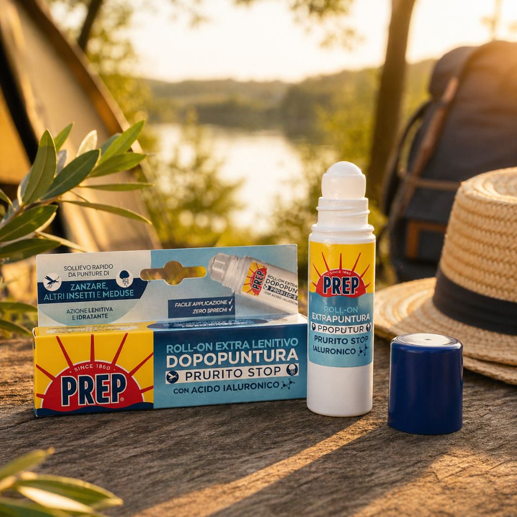 PREP ROLL ON EXTRA LENITIVO PRURITO STOP DOPOPUNTURA | Zanzare, Insetti e Meduse - con Acido Ialuronico 15ml