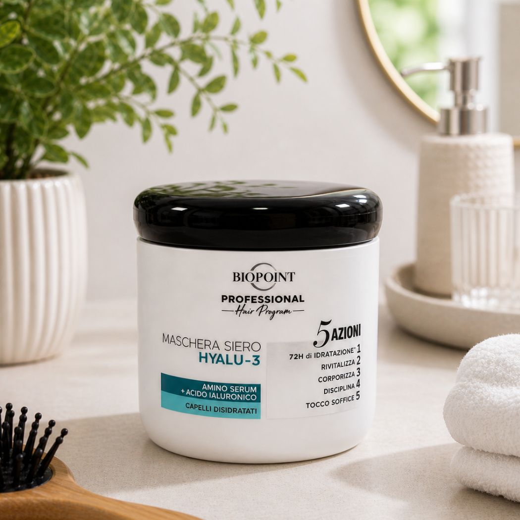 BIOPOINT PROFESSIONAL HAIR PROGRAM - Maschera Siero Hyalu - 3 400 ml - Liquidò