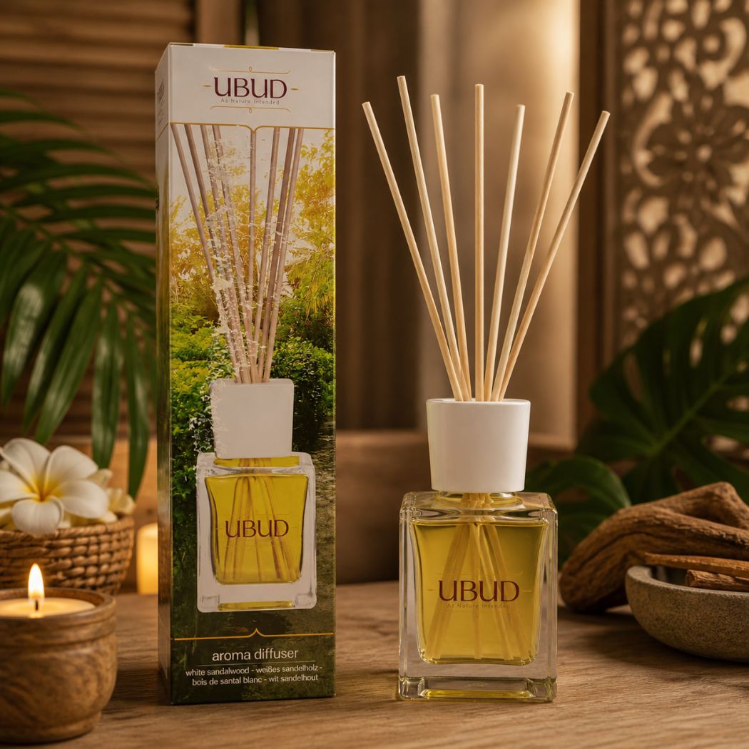 UBUD WHITE SANDALWOOD – Diffusore Ambiente con Bastoncini 100ml