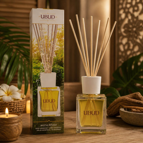 UBUD WHITE SANDALWOOD – Diffusore Ambiente con Bastoncini 100ml - Liquidò