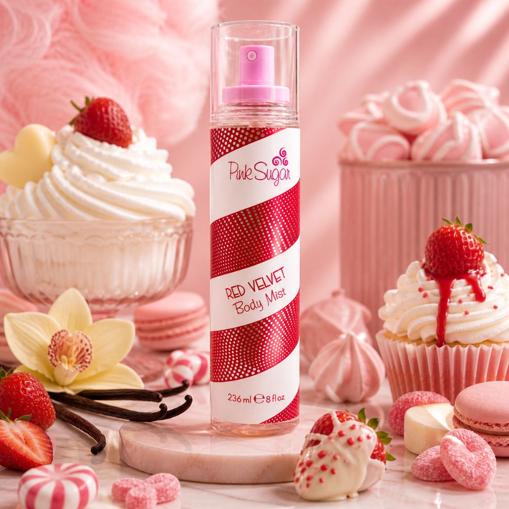 AQUOLINA PINK SUGAR RED VELVET - Body Mist 236ml