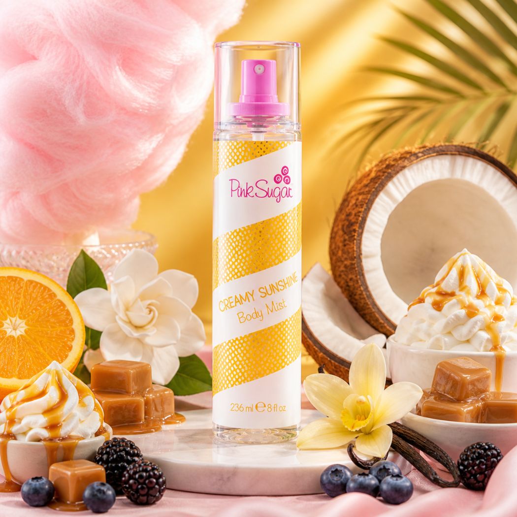 AQUOLINA PINK SUGAR CREAMY SUNSHINE - Body Mist 236ml