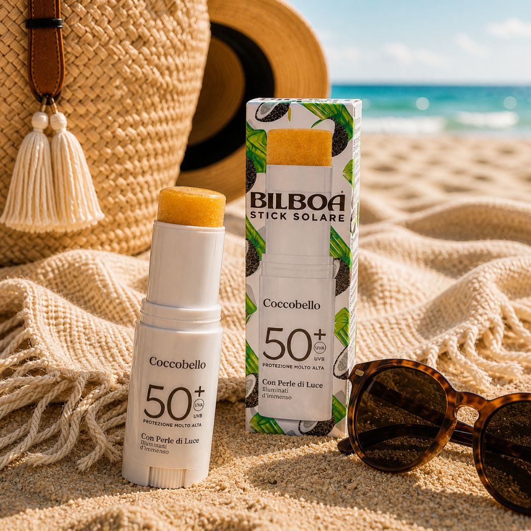 BILBOA STICK SOLARE COCCOBELLO SPF 50+ – Protezione Molto Alta Effetto Glow