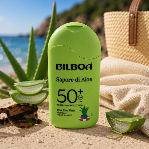 BILBOA LATTE SOLARE SAPORE DI ALOE SPF 50+ - Protezione Molto Alta 200ml - Liquidò