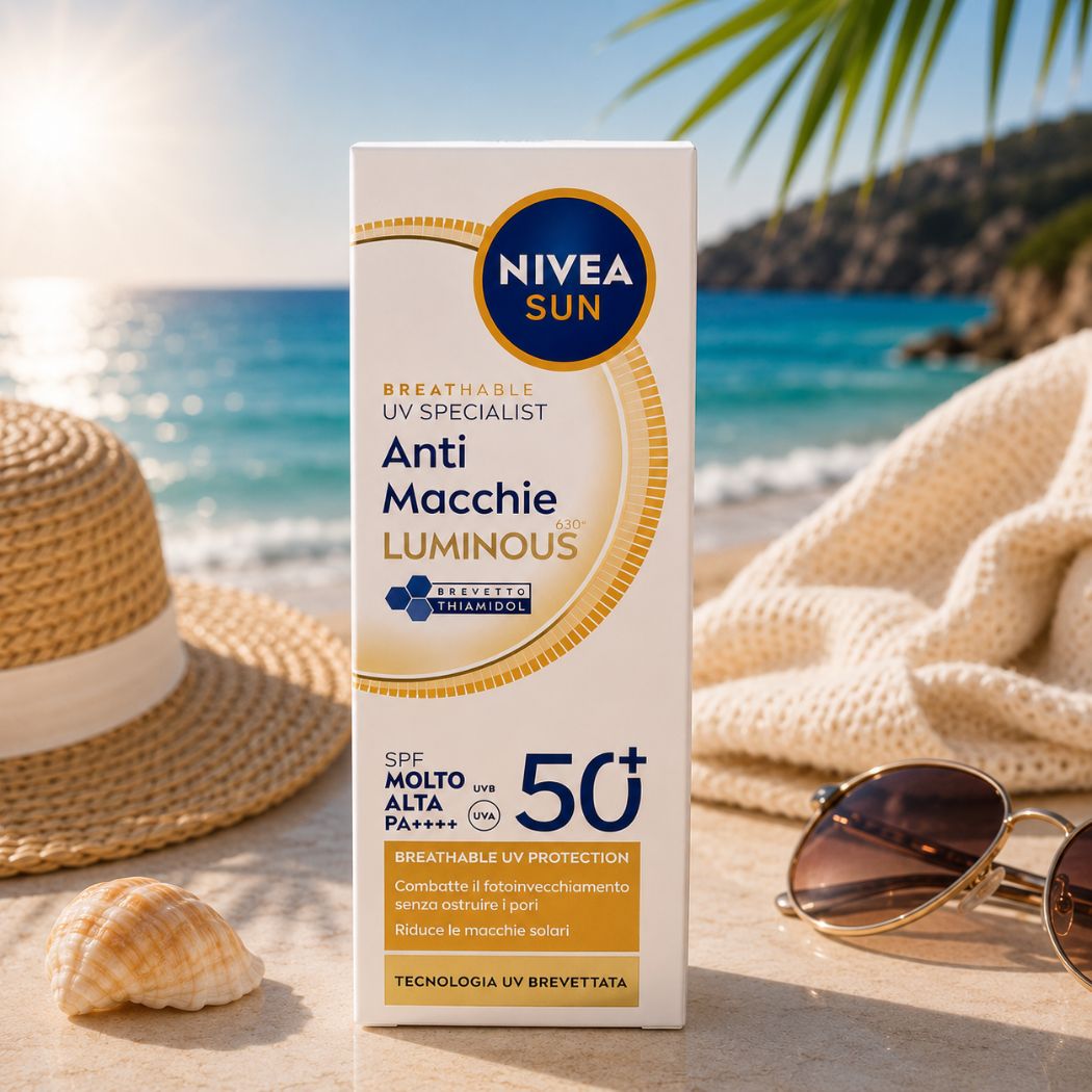 NIVEA SUN UV FACE SPECIALIST ANTI - MACCHIE LUMINOUS630 SPF 50+ – Fluido Viso 40ml - Liquidò