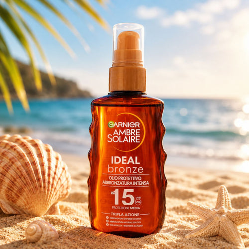 GARNIER AMBRE SOLAIRE IDEAL BRONZE OLIO PROTETTIVO SPF 15 - Abbronzatura Intensa 150ml - Liquidò