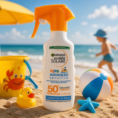 GARNIER AMBRE SOLAIRE SPRAY SOLARE KIDS ADVANCED SENSITIVE SPF50+ - Ceramide Protect 270ml - Liquidò