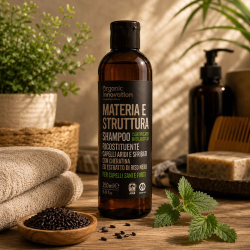 ORGANIC INNOVATION MATERIA E STRUTTURA SHAMPOO RICOSTITUENTE – Capelli Aridi e Sfibrati 250ml - Liquidò