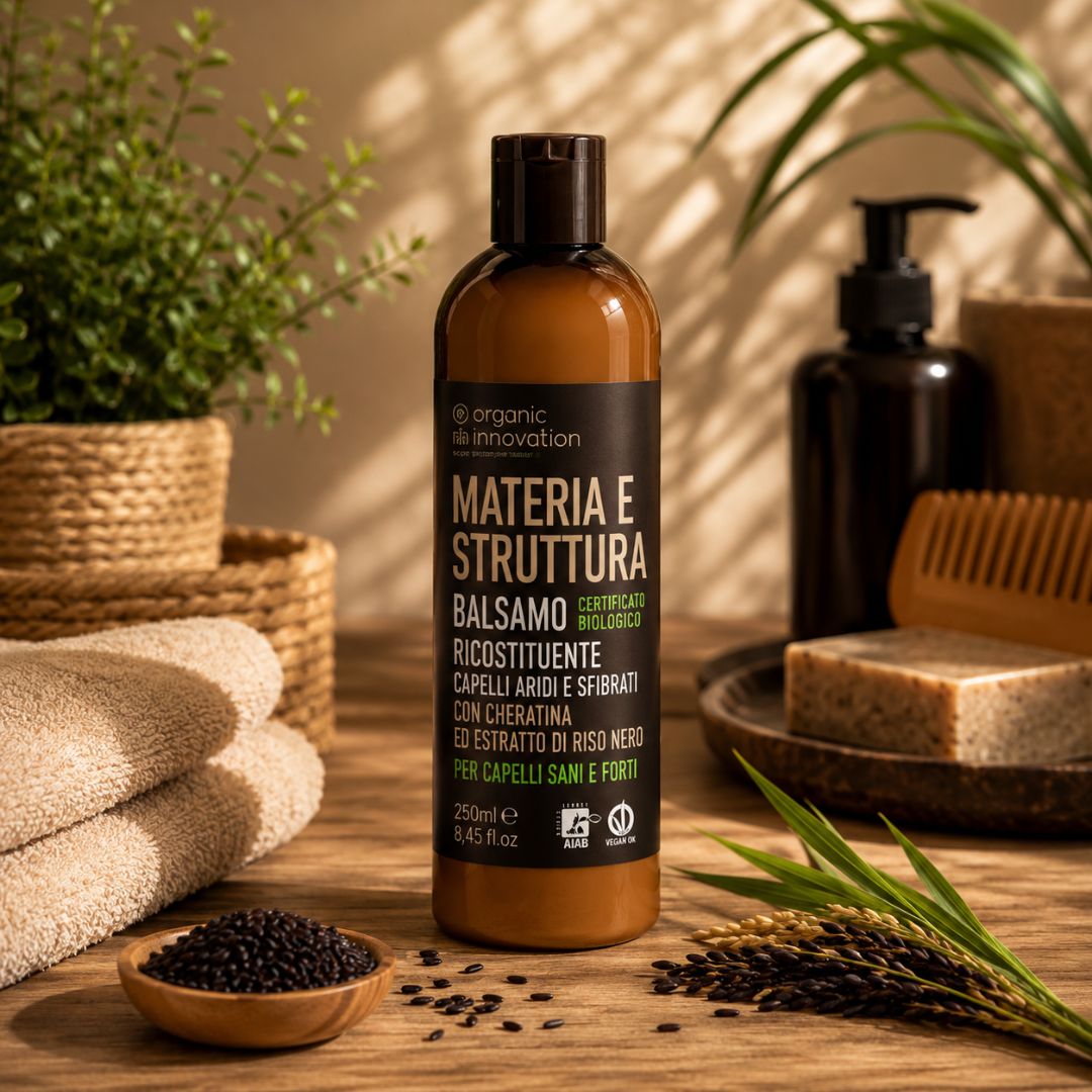 ORGANIC INNOVATION MATERIA E STRUTTURA BALSAMO RICOSTITUENTE – Capelli Aridi e Sfibrati 250ml - Liquidò