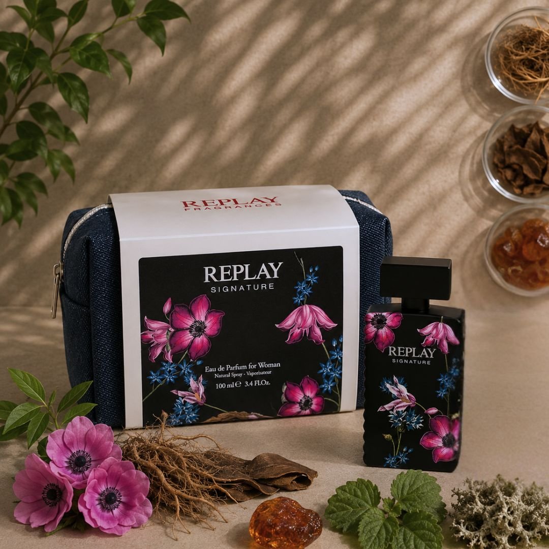REPLAY SIGNATURE WOMAN - Set Regalo Donna Profumo Eau De Toilette 30/100ml + Pochette Denim - Liquidò