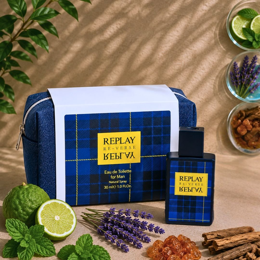 REPLAY RE - VERSE MAN - Set Regalo Uomo Eau de Toilette Uomo 30ml + Pochette Denim - Liquidò