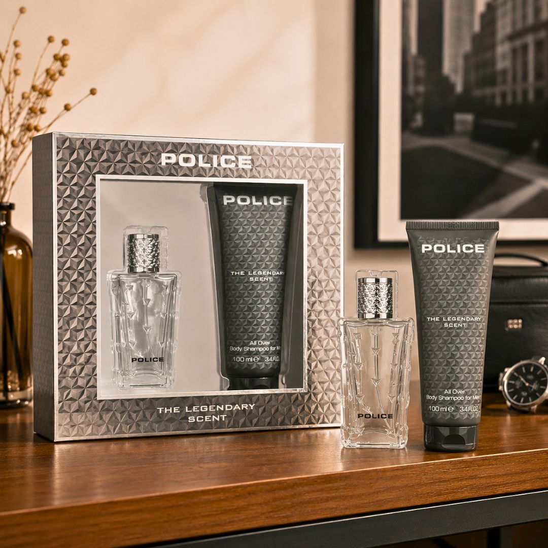 POLICE THE LEGENDARY SCENT MEN GIFT SET – Eau de Parfum Uomo 30ml + All Over Body Shampoo 100ml (Copia) - Liquidò
