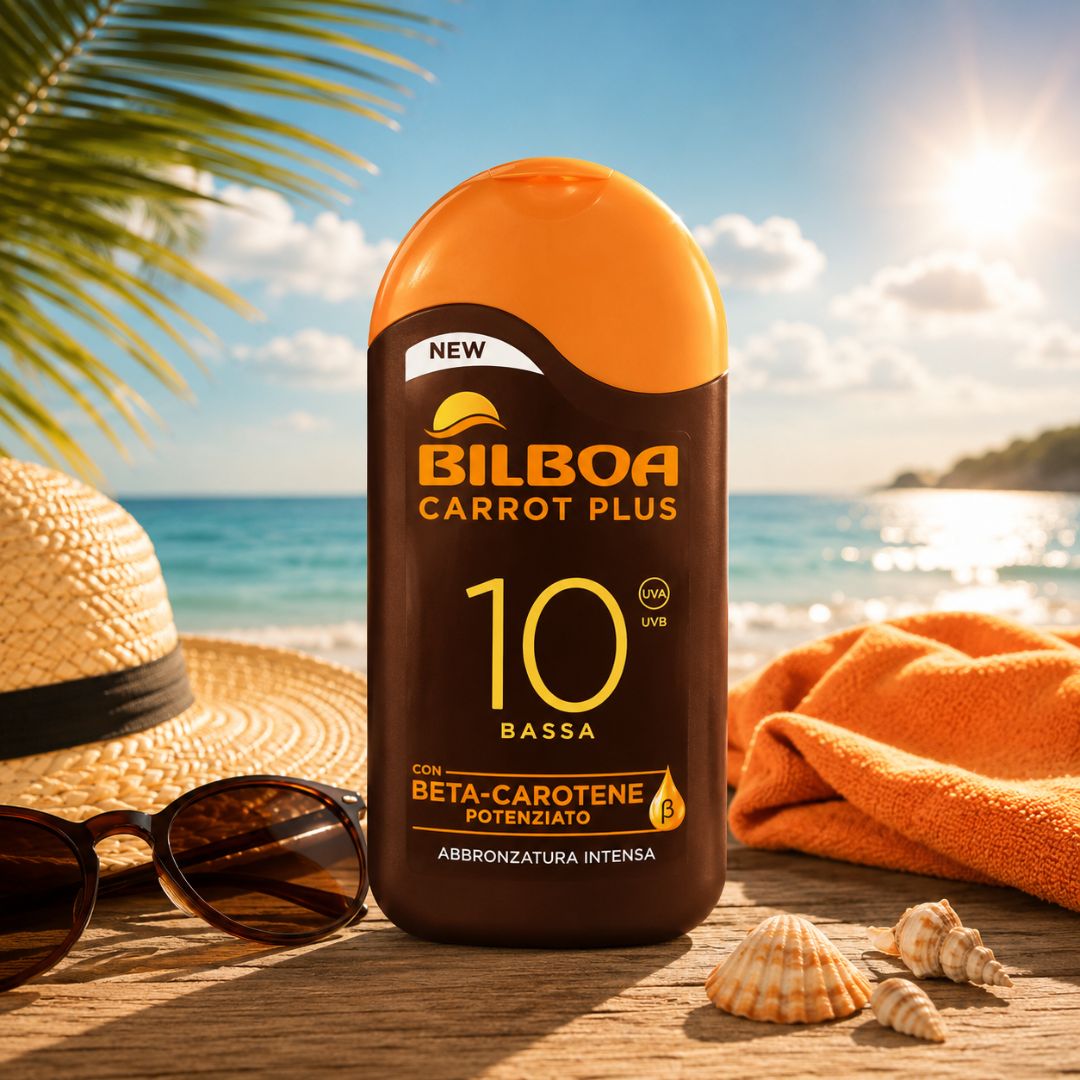 BILBOA CARROT PLUS LATTE SOLARE SPF10 - Con Beta - Carotene Potenziato 200ml - Liquidò