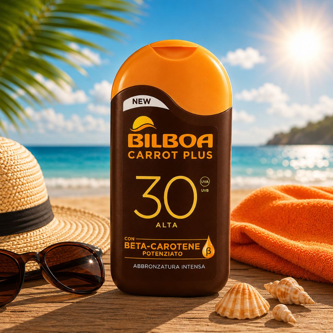 BILBOA CARROT PLUS LATTE SOLARE SPF30 - Con Beta - Carotene Potenziato 200ml - Liquidò