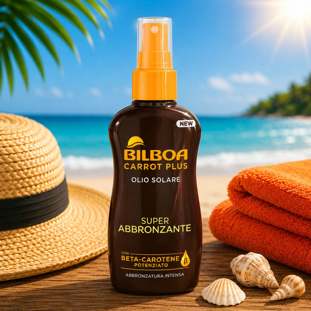 BILBOA CARROT PLUS OLIO SOLARE SPRAY - Super Abbronzante Con Beta - Carotene Potenziato 200ml - Liquidò