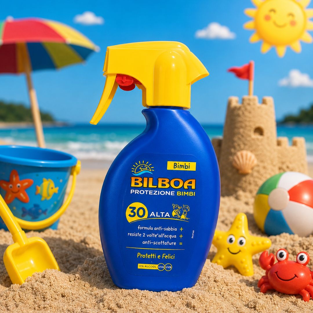 BILBOA PROTEZIONE BIMBI TRIGGER SOLARE SPF 30 - 0% Alcool 250ml - Liquidò
