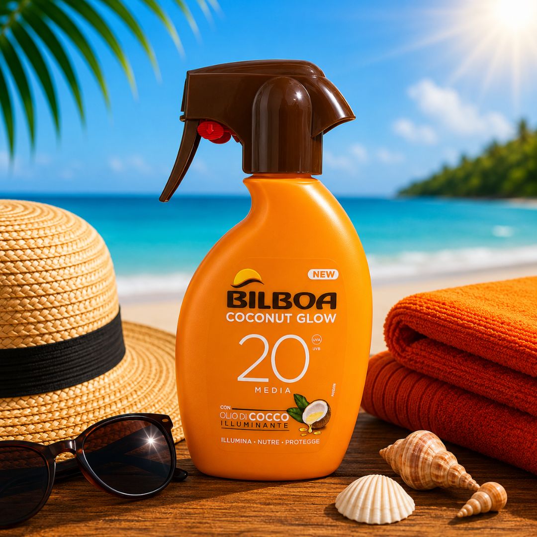 BILBOA COCONUT GLOW TRIGGER SOLARE SPF 20 - Con Olio Di Cocco Illuminante 250ml - Liquidò