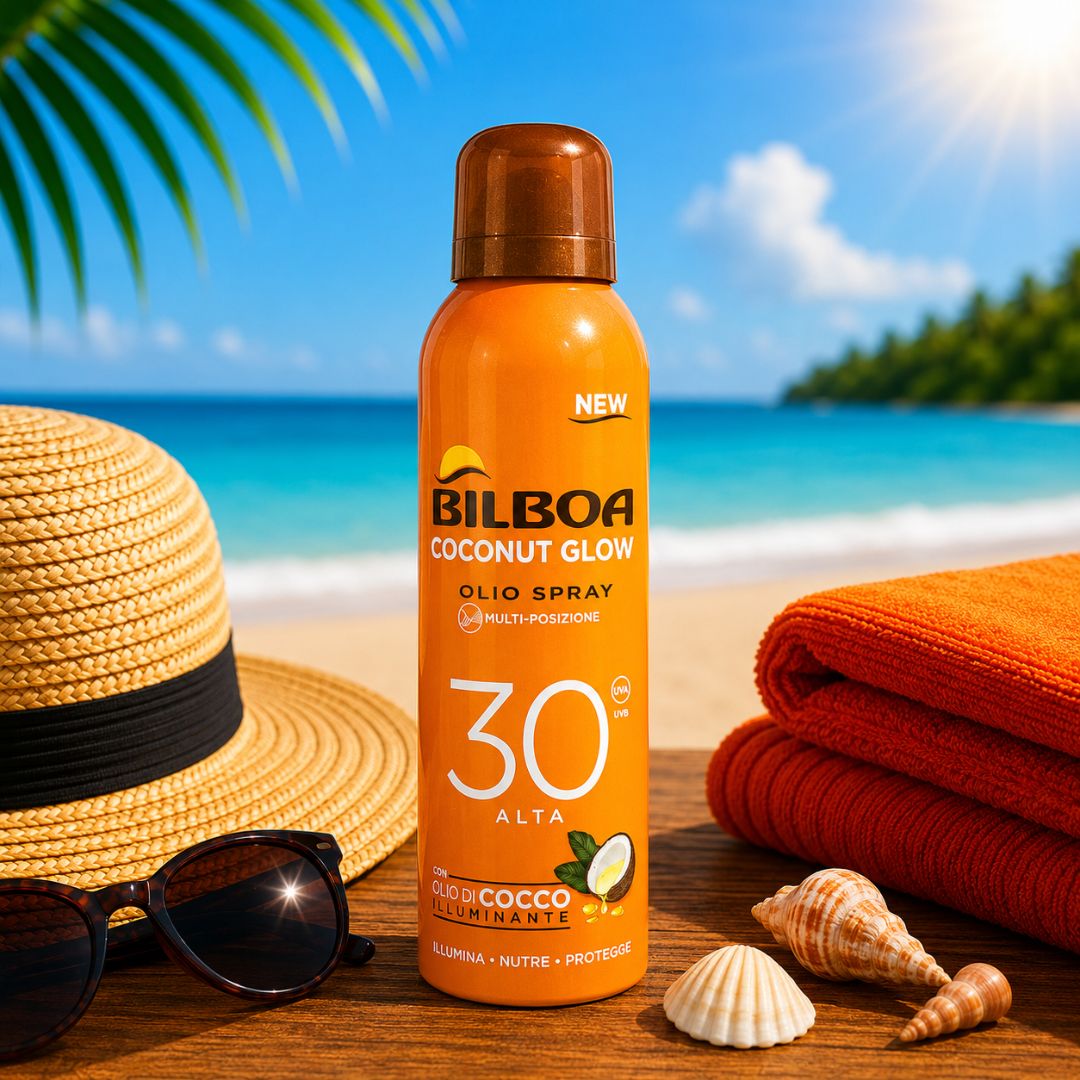 BILBOA COCONUT GLOW OLIO SPRAY SOLARE SPF 30 - Con Olio Di Cocco Illuminante 150ml - Liquidò