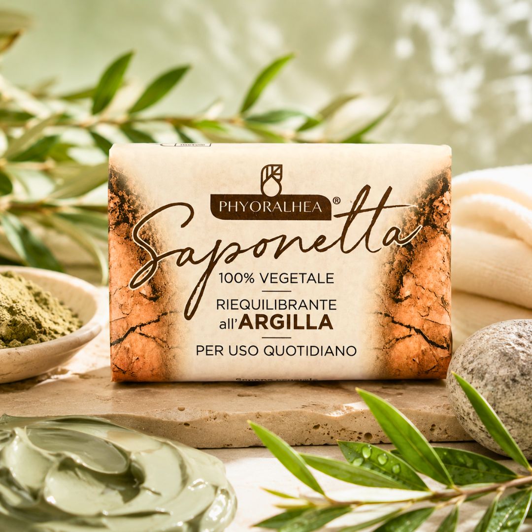 PHYORALHEA SAPONETTA ALL'ARGILLA - 100% Vegetale, Per Uso Quotidiano 100g - Liquidò