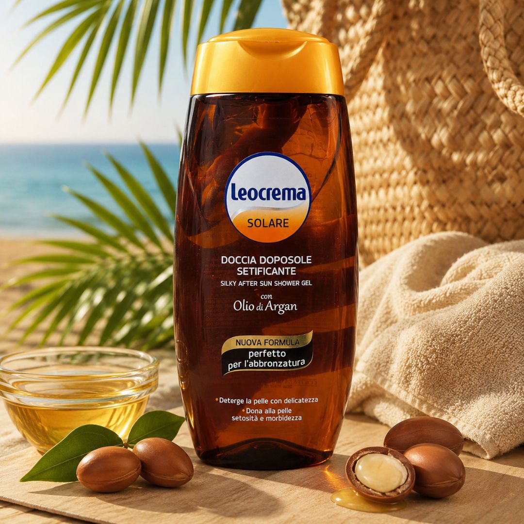 LEOCREMA SOLARE DOCCIA DOPOSOLE SETIFICANTE - Olio di Argan 300ml - Liquidò