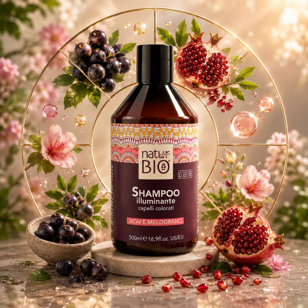 RENEE' BLANCHE NATUR BIO SHAMPOO ILLUMINANTE - Acai e Melograno 500ml - Liquidò