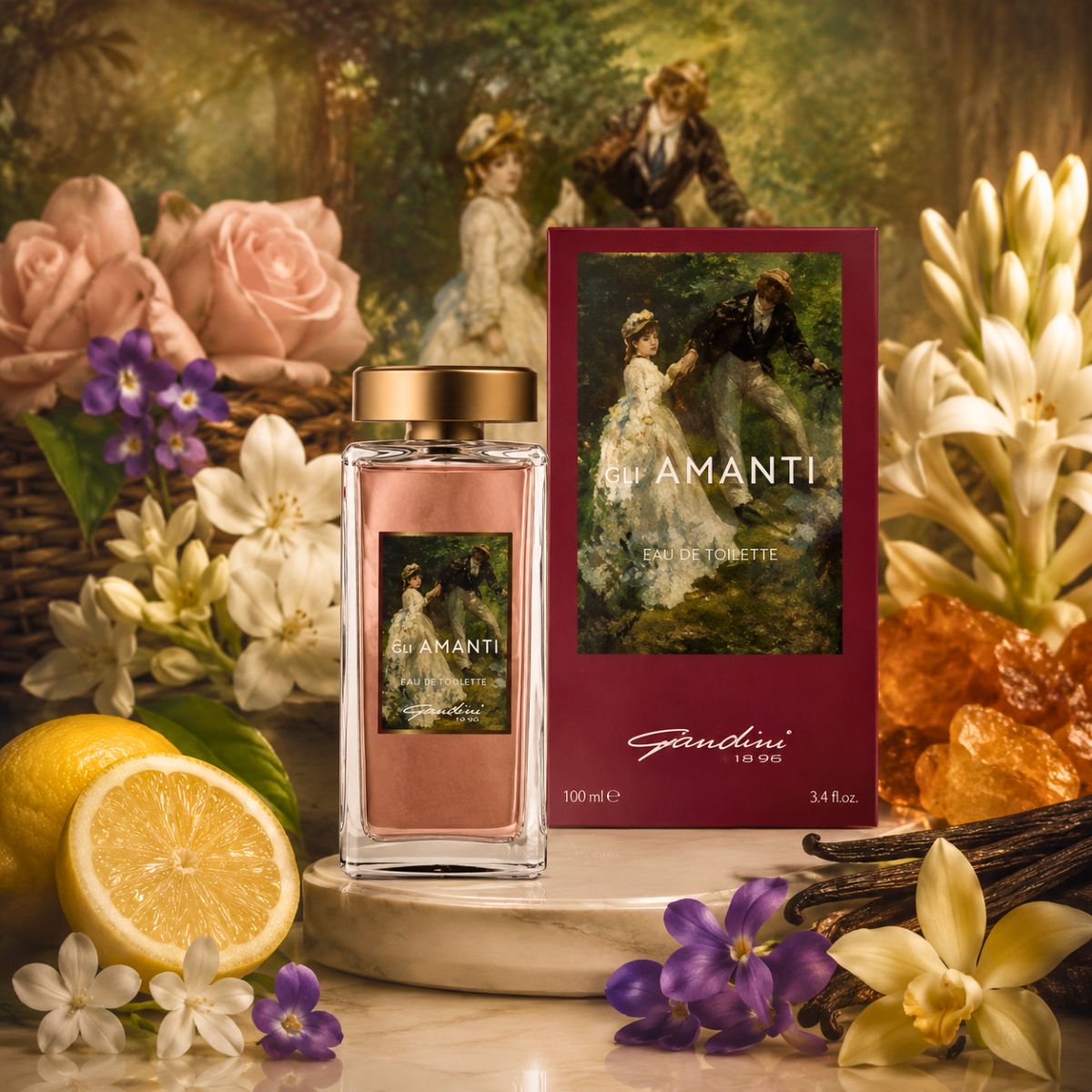 GANDINl INSIDE ART - Gli Amanti Pierre - Auguste Renoir Eau de Toilette Unisex 100ml - Liquidò