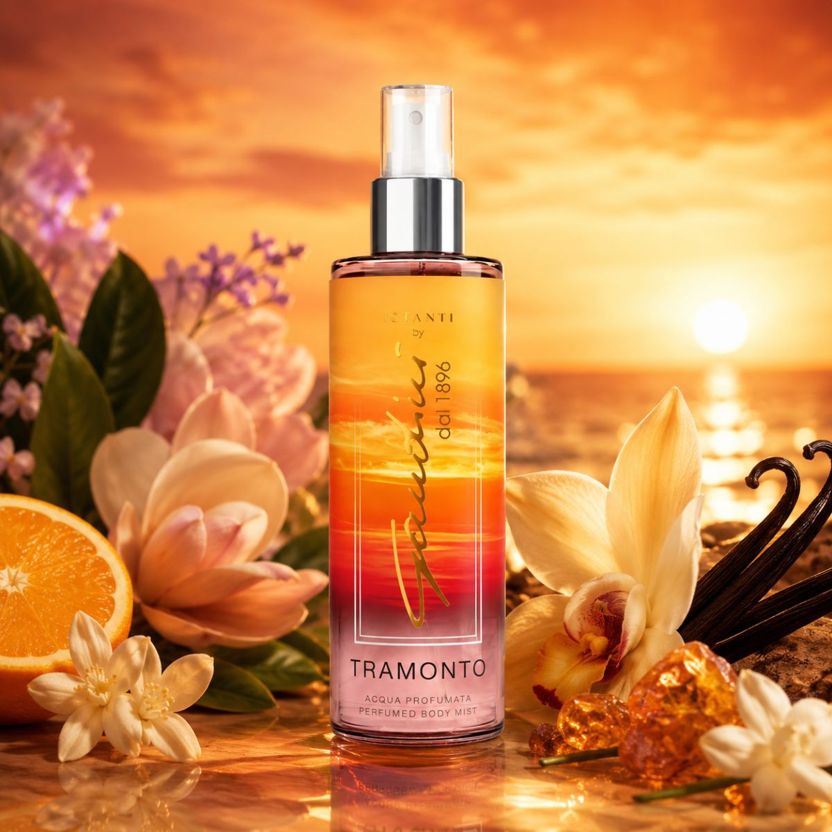 GANDINl ISTANTI TRAMONTO BODY MIST - Acqua Profumata 250ml - Liquidò