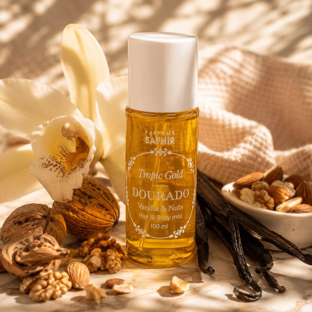 SAPHIR TROPIC GOLD DOURADO VANILLA & NUTS - Hair & Body Mist 100ml - Liquidò